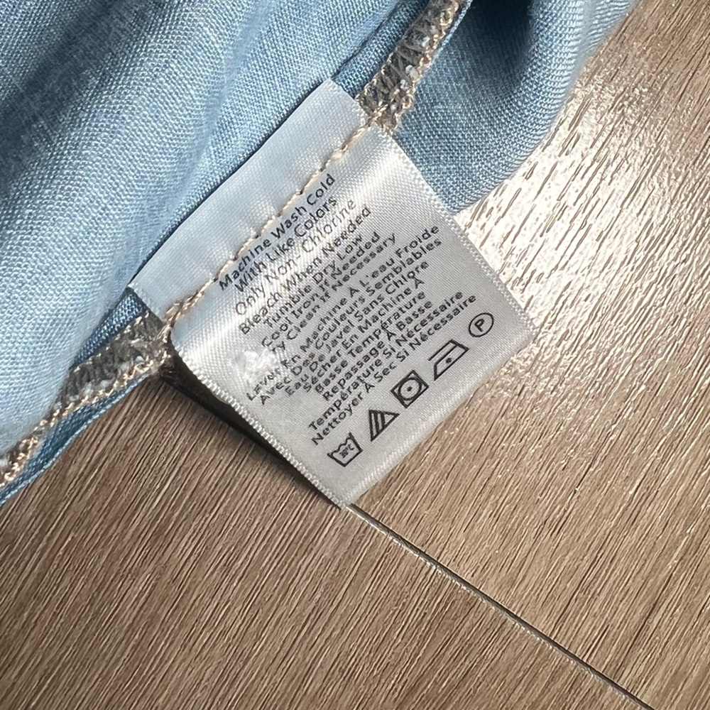 Veronica Beard Light Blue Denim Peplum Tank - Picture 7 of 10